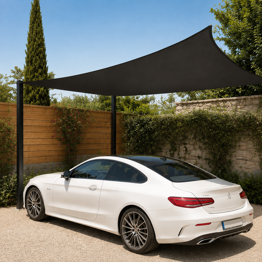 Voile d'ombrage rectangulaire anti-UV pour terrasse et jardin