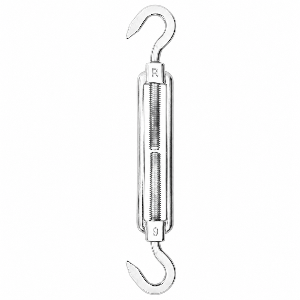 Kit fixation voile d'ombrage avec vis à anneau et corde en inox